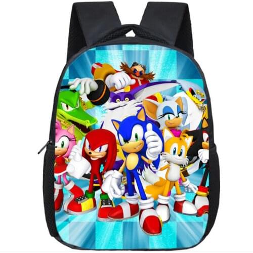 Hot Sale SONIC RACING Backpack Kindergarten Kids Schoolbags Printing Pattern Kids Kindergarten Backpack Anime School Supplies