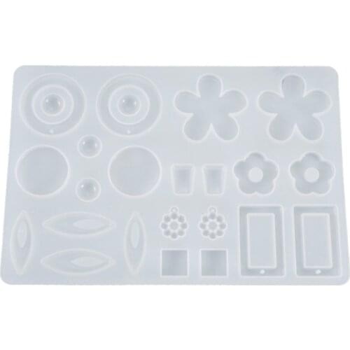 Crystal Epoxy Resin Mold Earrings Pendants Casting Silicone Mould DIY Crafts Jewelry Making Tools W0YA