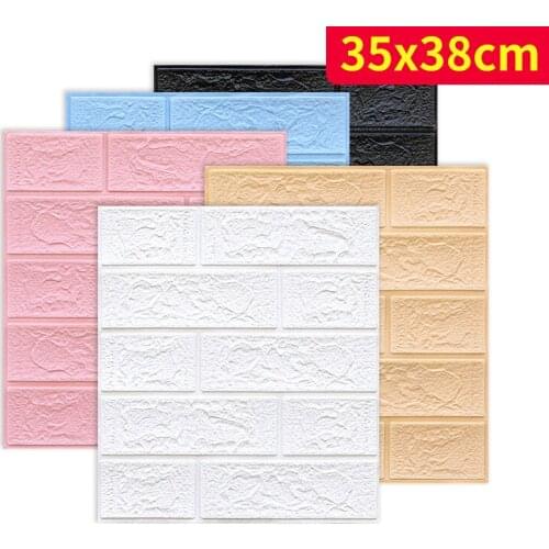 Self-adhesive 3d DIY Wall Sticker Imitation Brick Wallpaper PE Foam Waterproof Wall Covering Floor Sticker for Kid Bedroom Decor
