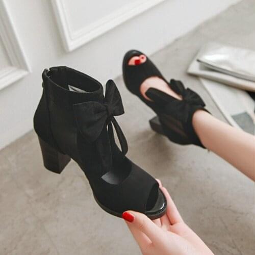 Big Size 11 12 13 14 high heels sandals women shoes woman summer ladies open-toed The fishs mouth zipper Thick with sandals