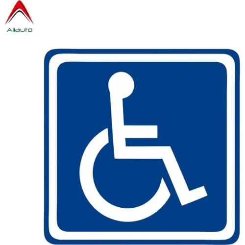 Aliauto Fashion Personality Car Sticker Disabled Sign Disability Mobility Automobile Parking PVC Reflective Decal,13cm*13cm