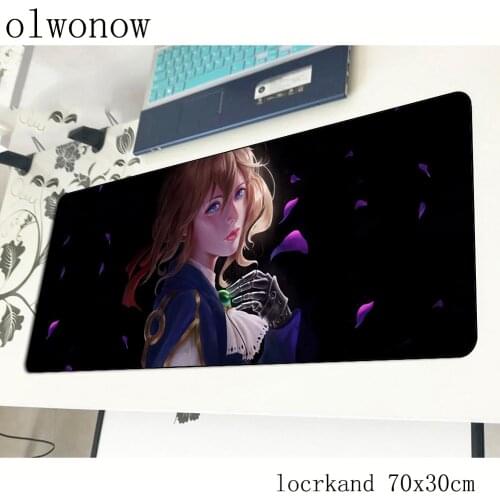 Violet evergarden pad mouse big computer gamer mouse pad 70x30cm padmouse High quality mousepad ergonomic gadget office mats
