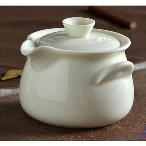 High quality Ceramic Lid Bowl White Porcelain Gaiwan Ceramic Teapot Master Cup Kung Fu Tea Set Tea Pot Tureen Business Gift