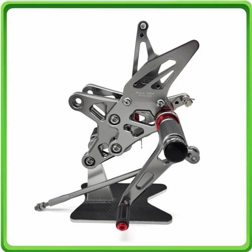 CNC Rearsets rear set sets footrest foot pegs pedal For Kawasaki Ninja ZX6R ZX 6R ZX-6R 636 2013 2014 2015 2016 2017 2018 Gray