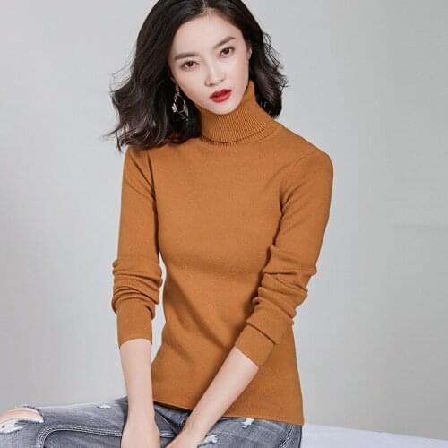 Women clothing 2020 New best-selling high-quality Pure color slim all-match knitted sweater Outdoor leisure womens coat