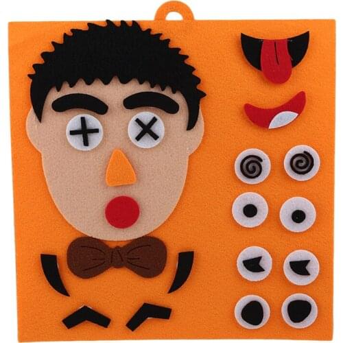 1Set 3D Parents And Kids Five Sense Organs DIY Assembling Puzzles Jigsaw Children Recognition Training Educational Toys