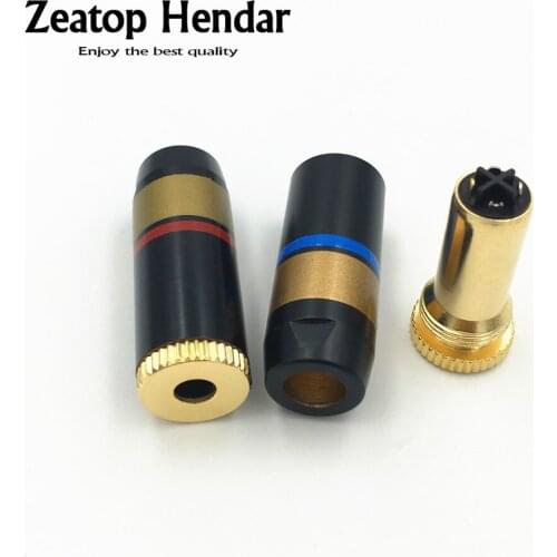 10Pcs High Quality Brass 4.4mm 5 Poles Female Jack Full Balanced Headphone Plug Connector