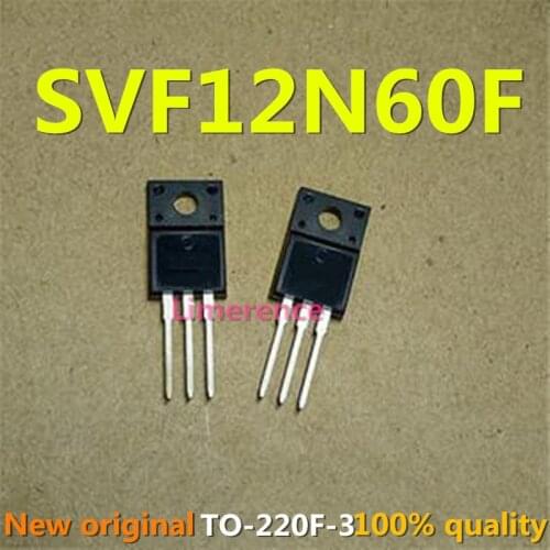 100% nuevo 50 unids/lote original MOSFET SVF12N60F 12A600V SVF12N60 TO-220F Transistor