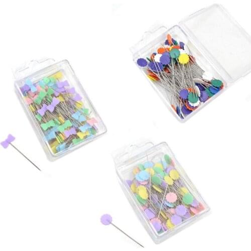 100Pcs Useful Colorful 40-50mm Buttons Patchwork Pins Needles Flower Sewing Pins Sewing Accessories DIY Crafts