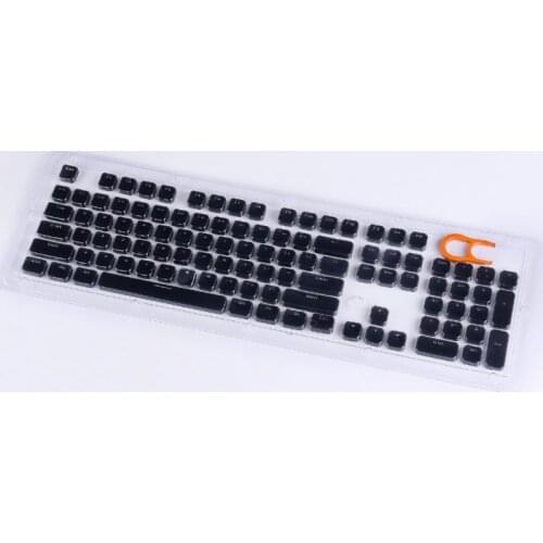 104 Keys Layout Profile Keycaps Set for Mechanical Keyboard Backlit Crystal Edge Design