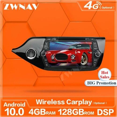 128GB Wireless Carplay Android 10 Screen Player For KIA Ceed 2012 2013 2014 2015 2016 Car GPS Auto Audio Radio Stereo Head Unit