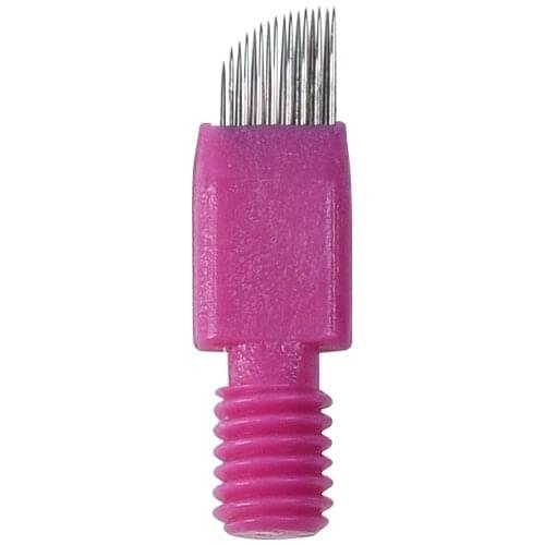 2 row 15pins Microblading Blade Tattoo Needles Permanent Makeup Eyebrow Embroidery Blade For 3D Microblading Manual Tattoo Pen