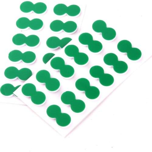 24pcs/pack Green Self-adhesive Foam Fly Fishing Stick On Strike Indicator Fishing Accessory A023