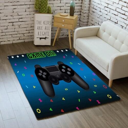 3D Carpet for Kids Room Living Room Carpets Game Console Boys Bedroom Area Rug Decor Soft Non-slip Long Kitchen Rugs Door Mat