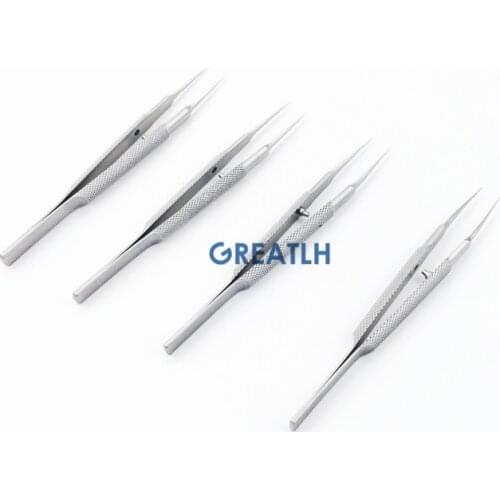 5pcs/set 10.5CM ophthalmic micro tweezer forceps 12.5cm needle holder ophthalmic scissors microsurgical dental instruments