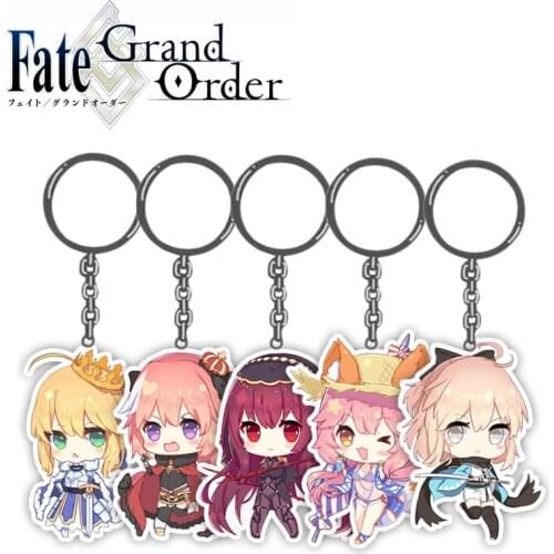 5CM Cute Anime Game Fate Grand Order FGO Keychain Saber Astolfo Figure Pendants Acrylic Keyring Collection Gift 1pcs 5CM Cute An