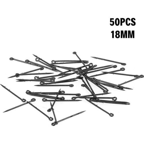 50PCS Metal Bait Spike Carp Fishing Hook Pin Spike Sting Boilies Hair Rigs Maggot Corn Ronnie Carp Feeder Fishing Hook Pesca