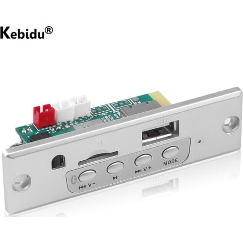 Kebidu Wireless Bluetooth 5.0 Decoder Board Audio Module DC 12V MP3 WMA 2*25W Amplifier USB FM TF Record Radio For Car