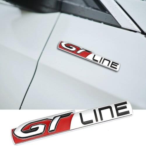 Car Side Fender Trunk GT Line Logo Sticker For Peugeot 307 308 407 508 607 608 2008 3008 4007 4008 5008 Nameplate Accessories