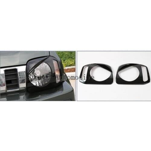 Black ABS Bird Style Front Head Light Trim Cover For Suzuki Jimny 2012-2015 2pcs