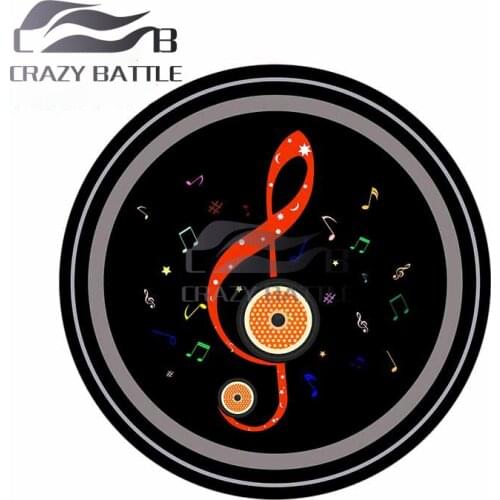 Crazy Battle 13cm x 13cm Music Decal Trunk Waterproof Scratch-Proof Car Stickers Bumper Camper Creative Car Wrap Decoration