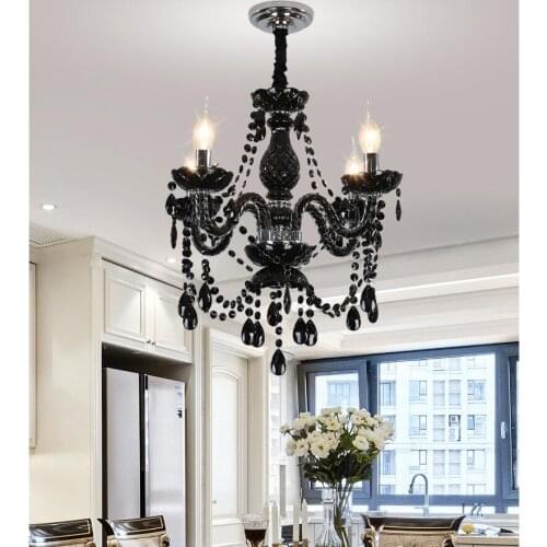 Art Decora Modern Black Crystal Chandeliers Black Modern LED Chandelier For Living Room AC lustres de sala de cristal Decoration