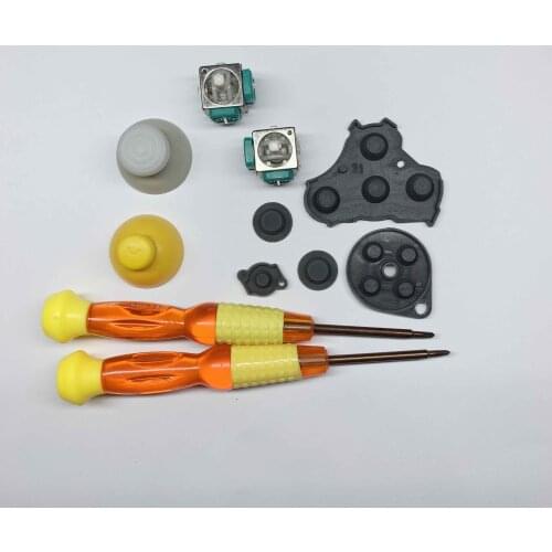 Ganer Analog Thumbstick Joystick Stick Cap Caps for Gamecube NGC GC controller Left and right thumbsticks caps Button Pad rubber