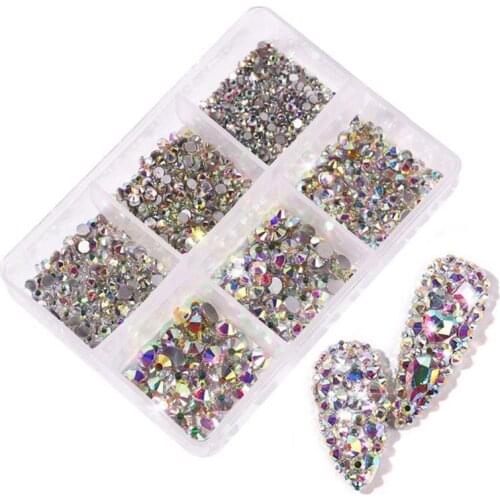 Kapmore Nail Art Rhinestone Decorative Shiny DIY Nail Art Crystal Nail Art Studs Nail Art Decorations Nail Accessories