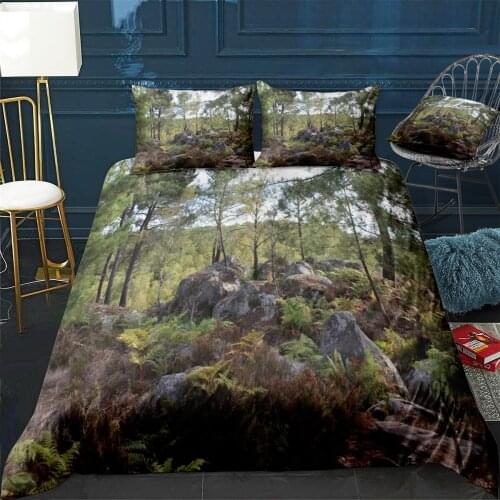 A horizon Quilt Cover Pillowcase 3Piece Comforter Bedding Set With Pillow Case Single Double Duvet Cover Home Decora