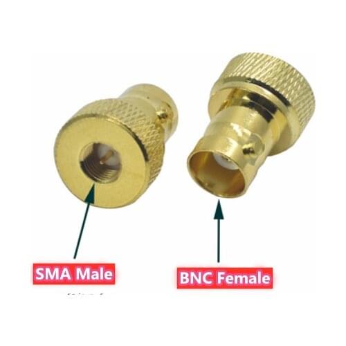 10PCS BNC Female Jack To SMA Male Plug RF Connector Coaxial Converter Adapter Straight wholesale