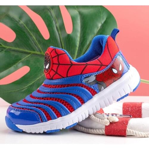 Disney Spiderman Boys 2021 Spring Autumn Shoes Non-slip Comfortable Sneakers Children fashion Breathable Womens sneakers