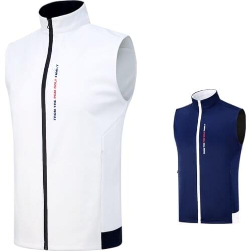 Mens Vest Golf Clothes Jackets Full-Zip Sleeveless Windproof Waterproof Material Coat Competition Uniform Spring Wasitcoat