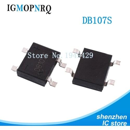100PCS/LOT SMD DB107 DB107S 1A 1000V SOP4 Single Phases Diode Rectifier Bridge