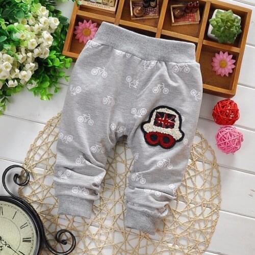 2016 Autumn new cotton baby pants Cute cartoon embroidery pants for baby boy/girl baggy pants 0-2 year kids pants