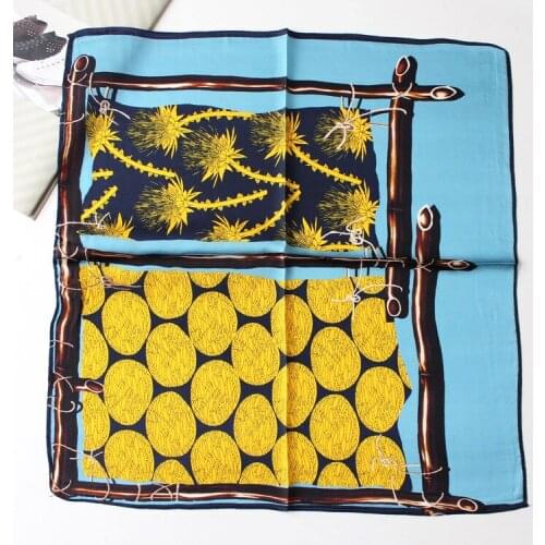 DANKEYISI Small Square Silk Scarf Women 100% Silk Print Neck Scarf Men Office Lady Hair Band Foulard Handkerchief Female Bandana