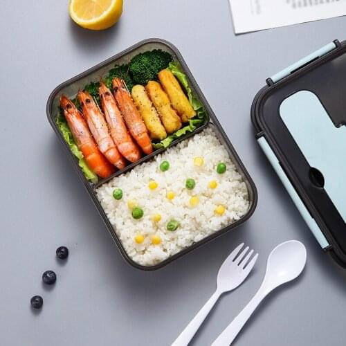 Portable Plastic 1500ml Lunch Box Sealed Refrigerator Crisper Student Office Worker Lunch Microwave Lunch Box Snack Box