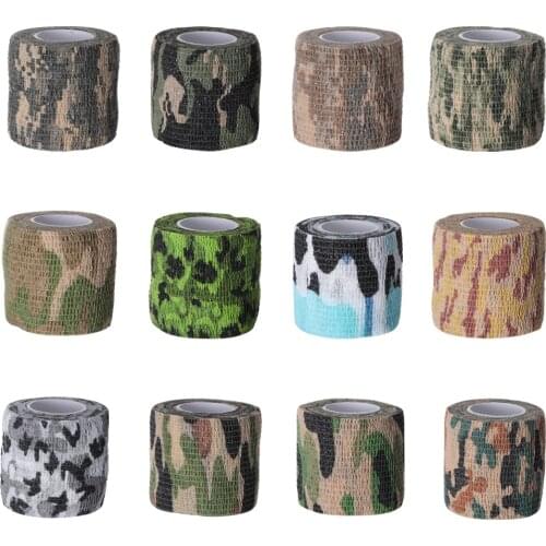 4.5m camouflage outdoor bandage with elastic wrapping with self-adhesive sports protective gear ankle knee finger arm bandage