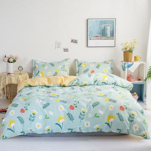 Rural Style Green Duvet Cover 220x240 Pillowcase 3pcs,Bedding Set,200x200 Quilt Cover/Blanket Cover, Bed Sheet,Queen King Size