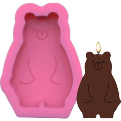 Cute Bear Silicone Fondant Mould Silicone Animal Mold,soap Candle Mold, For Cake Decoration Cookie Decor Chocolate Soap Diy Mold