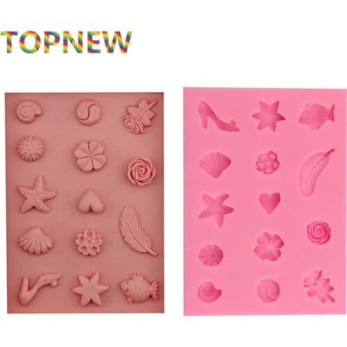 Various Cute Leaf And Star Shape Silicone Molds Fondant Chocolate molds DIY Cake Decorating Tools C1916