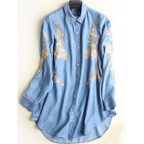 Женские джинсовые рубашки SPECALDFY China At AliExpress