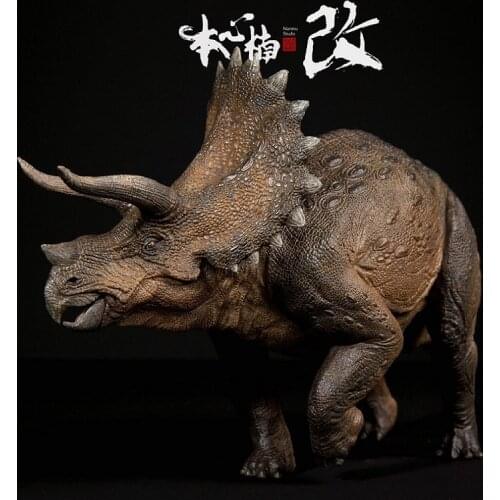Pre-Sale 1:35 Nanmu Triceratops Heavy Lance Dinosaurs Prehistoric Animal Model Toy Original Color