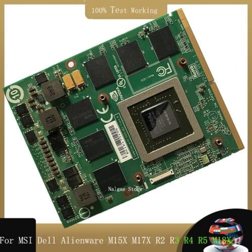 GTX 460M GTX460M GTX460 CN-0479NV N11E-GS-A1 DDR5 1.5GB VGA Video Graphics Card For Laptop DELL M15X M17X R1 R2 Fully Tested
