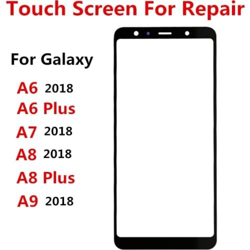 A750 Outer Screen For Samsung Galaxy A7 2018 Front Touch Panel LCD Display Out Glass Cover Lens Phone Repair Replace Parts
