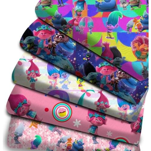 50*145cm Cartoon Printed Polyester Cotton Fabric for Tissue Sewing Quilting Fabrics Needlework Material DIY Earrings,1Yc20581