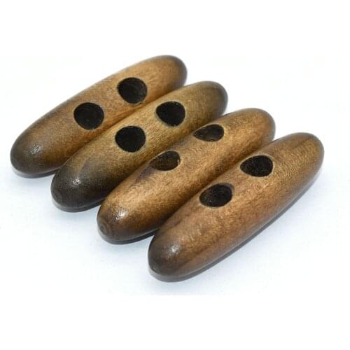 50mm Brown Toggles Wooden buttons Two hole Oval Buttons Sewing Buttons Blazer Button Suit Buttons Vintage Wood Buttons