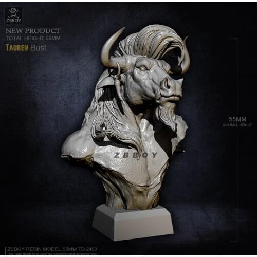 55mm Resin bust model kits figure self-assembled TD-2458