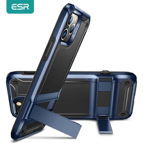 ESR for iPhone 12 Pro Max Case Luxury Kickstand Phone Case for iPhone 12 Pro Back Cover Shockproof Protective Stand Holder Case