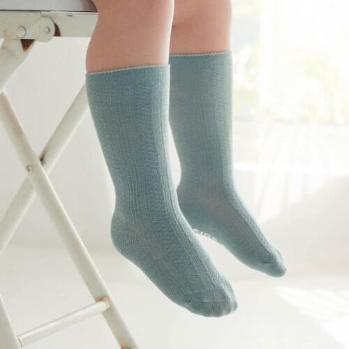 Kids Anti Slip Knee High Sock Children Toddler Girl Boy Newborn Infant Summer Cotton Mesh Cute Long Sock Kawaii Baby Accessories