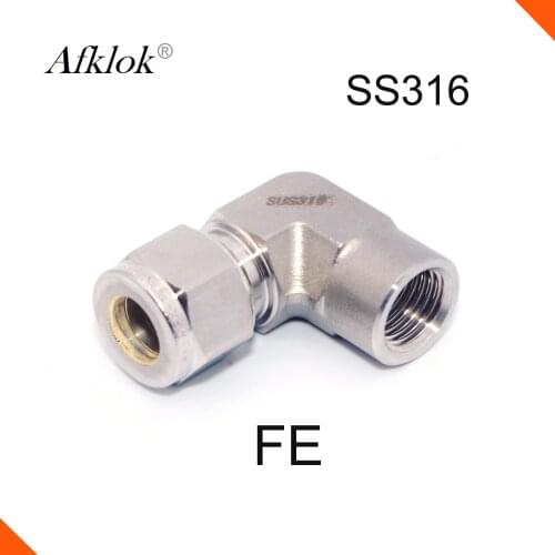 Elbow Fitting 20mm 22mm 25mm 1/8" 3/16" Ferrule Tube OD x Female Threaded stainless steel 316 Pipe Fittings